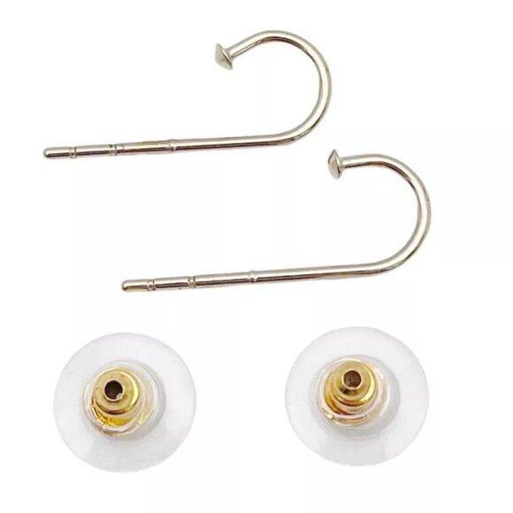 CHANEL Black CC Logos Pink Quilted Stud Earrings Gold Tone 05C Auth w/Box - Picture 12 of 16